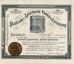 Parkside Apartment House Co. - Stock Certificate